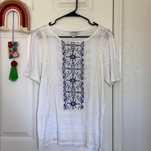 NWT LUCKY BRAND EMBROIDERED TOP♥️